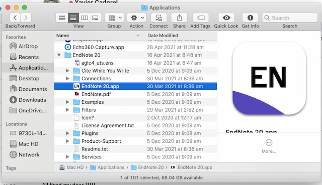 Một số tính năng chính của EndNote for Mac