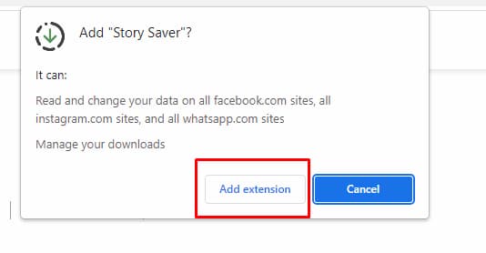 Nhấn "Add extension" để cài đặt tiện ích này vào Chrome
