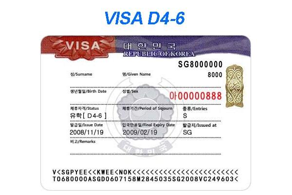 Visa D4-6 đi du học Hàn Quốc
